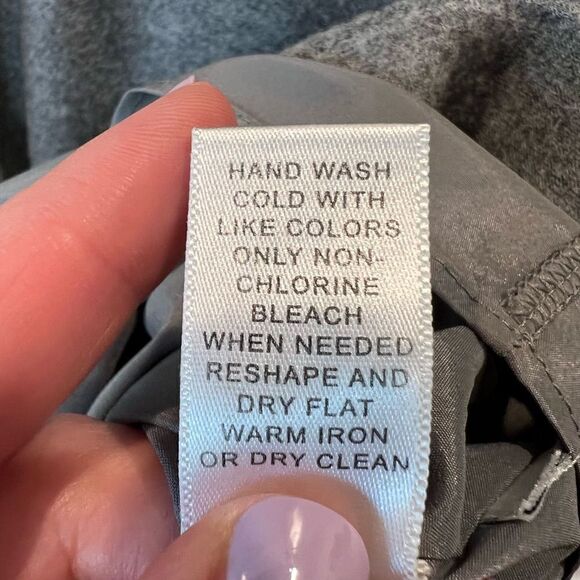 Banana Republic Wool Dress Sheath Pockets Grey Melange Cap Sleeve 12 - Picture 10 of 10